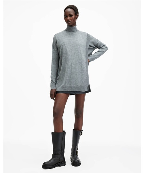 ALLSAINTS(オールセインツ)の「BERN MERINO WOOL WRAP JUMPER | BERN メリノ ウール ラップ ニット・セーター(ニット/セーター・レディース・グレー系その他・XS/M/S)」の4枚目の写真