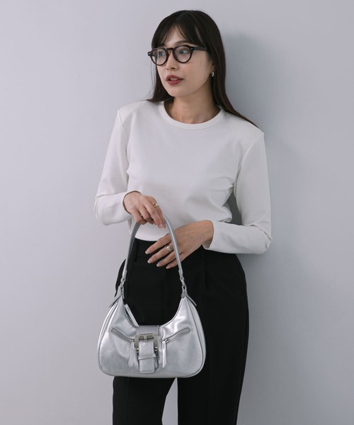 【セール】F by ROSSO 肩パットロングスリーブTシャツ(Tシャツ/カットソー)|F by ROSSO(エフバイロッソ) 【セール】F by ROSSO 肩パットロングスリーブTシャツ(Tシャツ/カットソー)|F by ROSSO(エフバイロッソ)