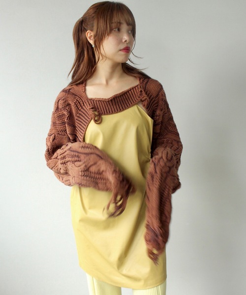 SANSeLF（サンセルフ）の「マルチウェイダメージニットトップス【SANSeLF】sanw24a040（ニット/セーター・レディース・ブラウン・FREE）」の13枚目の写真