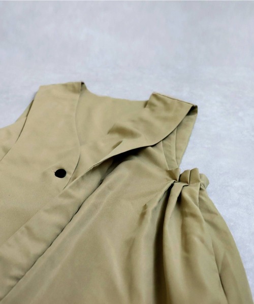 antiqua（アンティカ）の「サイドタックベスト（ベスト・レディース・ブラック/ベージュ・ONESIZE）」の19枚目の写真