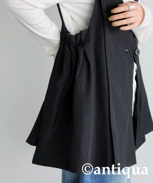 antiqua（アンティカ）の「サイドタックベスト（ベスト・レディース・ブラック/ベージュ・ONESIZE）」の7枚目の写真