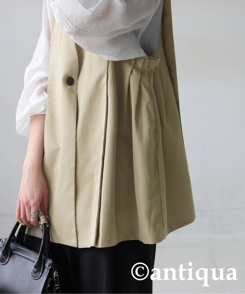 antiqua（アンティカ）の「サイドタックベスト（ベスト・レディース・ブラック/ベージュ・ONESIZE）」の11枚目の写真