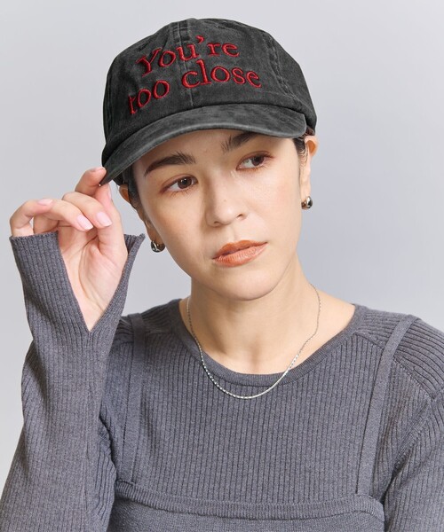 BEAUTY&YOUTH UNITED ARROWS（ビューティーアンドユースユナイテッドアローズ）の「【ハンチさんコラボレーションアイテム】刺繍ロゴ キャップ（キャップ・レディース・ブラック・FREE）」の7枚目の写真