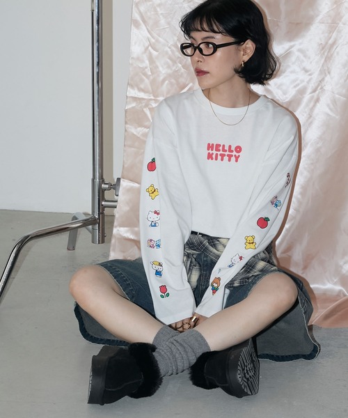 HELLO KITTY × forksy.】オーバーサイズアソートプリントロンTEE