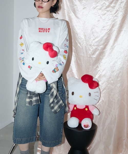 sanrio（サンリオ）の「【HELLO KITTY × forksy.】オーバーサイズアソートプリントロンTEE（Tシャツ/カットソー・レディース・ホワイト系/ブラック/ホワイト系1/ライトピンク・FREE）」の12枚目の写真