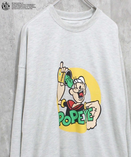 POPEYE（ポパイ）の「POPEYE　ポパイ　綿タッチ　ミニ裏毛　スウェット（スウェット・メンズ・チャコール/ベージュ/オートミール/ネイビー/グリーン/ブラック/オフホワイト/杢グレー・M/L/XL）」の6枚目の写真