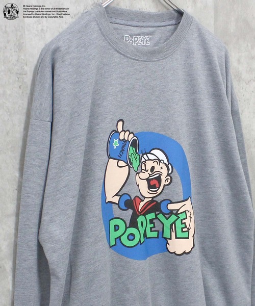 POPEYE（ポパイ）の「POPEYE　ポパイ　綿タッチ　ミニ裏毛　スウェット（スウェット・メンズ・チャコール/ベージュ/オートミール/ネイビー/グリーン/ブラック/オフホワイト/杢グレー・M/L/XL）」の3枚目の写真
