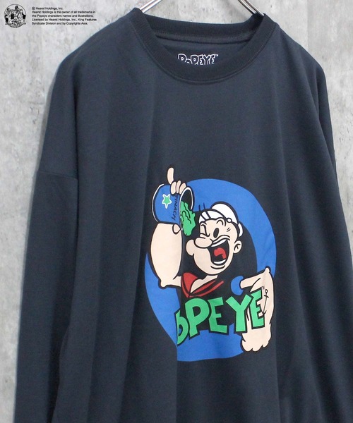 POPEYE（ポパイ）の「POPEYE　ポパイ　綿タッチ　ミニ裏毛　スウェット（スウェット・メンズ・チャコール/ベージュ/オートミール/ネイビー/グリーン/ブラック/オフホワイト/杢グレー・M/L/XL）」の4枚目の写真