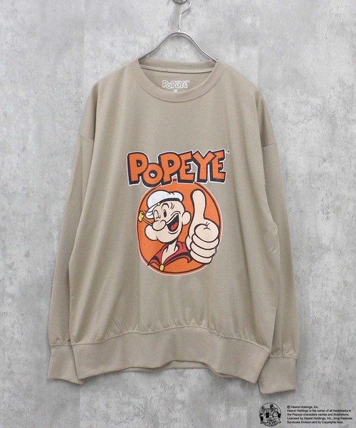 POPEYE（ポパイ）の「POPEYE　ポパイ　綿タッチ　ミニ裏毛　スウェット（スウェット・メンズ・チャコール/ベージュ/オートミール/ネイビー/グリーン/ブラック/オフホワイト/杢グレー・M/L/XL）」の13枚目の写真