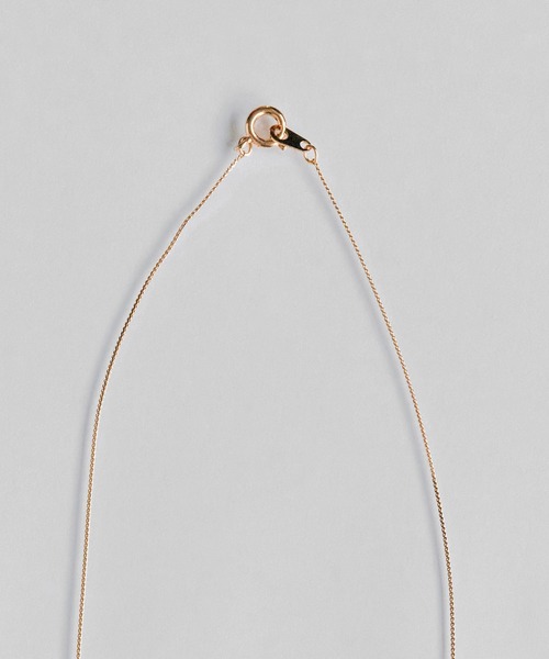 Phoebe（フィービィー）の「【金属アレルギー対応】シャインベゼルセッティングネックレス/全長:約40cm/ニッケルフリー（ネックレス・レディース・イエローゴールド/シャンパン・FREE）」の9枚目の写真