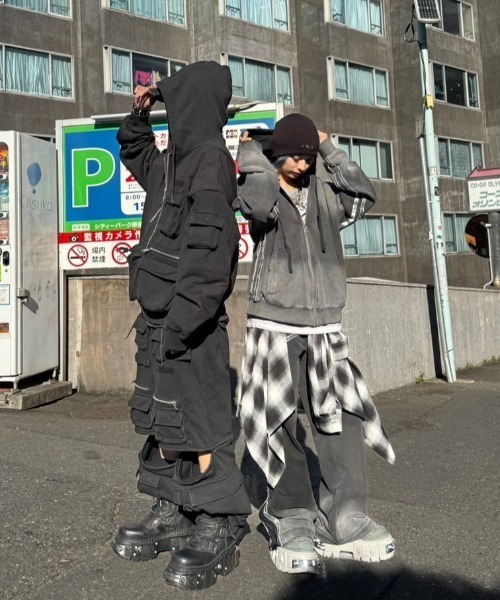 RACER WORLDWIDE】Faded Metallic Track Hoodie（パーカー