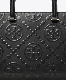 TORY BURCH（トリーバーチ）の「Tモノグラム トップハンドル エンボス 