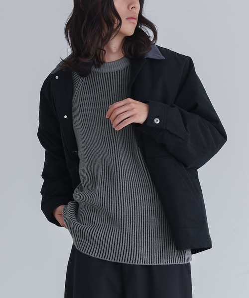 n'OrLABEL(ノアールレーベル)の「配色リブ編みニット(ニット/セーター・メンズ・グレー/カーキ・M/L)」の13枚目の写真