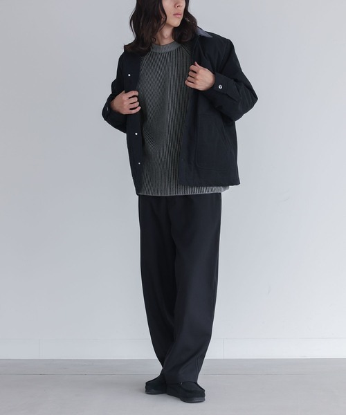 n'OrLABEL(ノアールレーベル)の「配色リブ編みニット(ニット/セーター・メンズ・グレー/カーキ・M/L)」の14枚目の写真