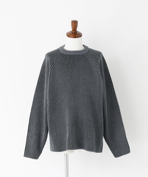 n'OrLABEL(ノアールレーベル)の「配色リブ編みニット(ニット/セーター・メンズ・グレー/カーキ・M/L)」の19枚目の写真