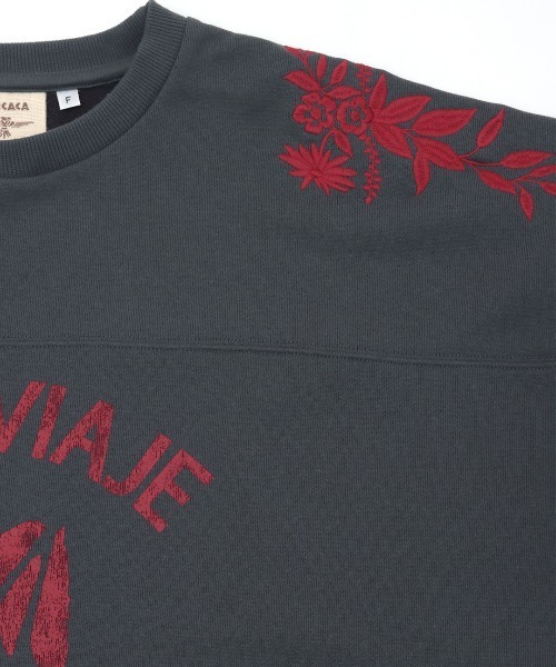 チチカカ（チチカカ）の「マヤ文字ショルダー刺繍プルオーバー（スウェット・レディース・グレー/チャコールグレー/カーキ・FREE）」の14枚目の写真