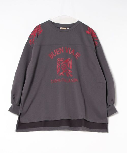 チチカカ（チチカカ）の「マヤ文字ショルダー刺繍プルオーバー（スウェット・レディース・グレー/チャコールグレー/カーキ・FREE）」の22枚目の写真