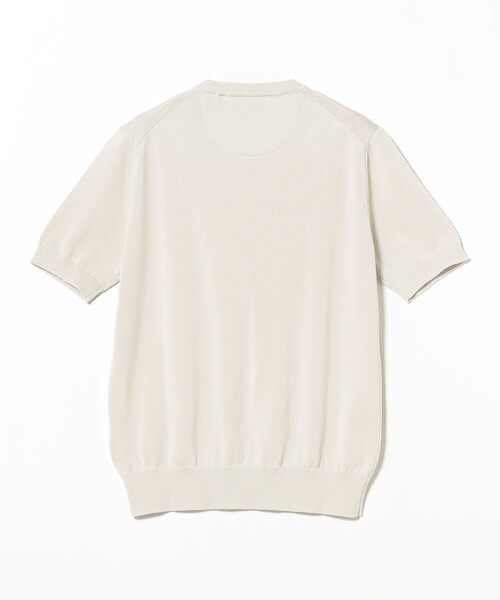 BRILLA per il gusto（ブリッラペルイルグースト）の「アメリカンシーアイランドコットン ショートスリーブクルーネックニット（Tシャツ/カットソー・メンズ・ベージュ/ホワイト系その他2/ブラック/ネイビー/ミント/ピンク/インディゴブルー・M/L/XL/S）」の8枚目の写真