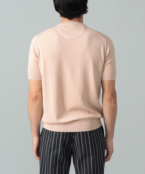 BRILLA per il gusto（ブリッラペルイルグースト）の「アメリカンシーアイランドコットン ショートスリーブクルーネックニット（Tシャツ/カットソー・メンズ・ベージュ/ホワイト系その他2/ブラック/ネイビー/ミント/ピンク/インディゴブルー・M/L/XL/S）」の16枚目の写真