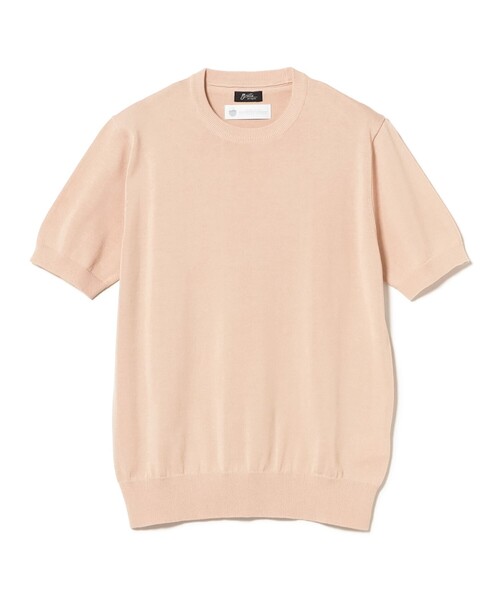BRILLA per il gusto（ブリッラペルイルグースト）の「アメリカンシーアイランドコットン ショートスリーブクルーネックニット（Tシャツ/カットソー・メンズ・ベージュ/ホワイト系その他2/ブラック/ネイビー/ミント/ピンク/インディゴブルー・M/L/XL/S）」の17枚目の写真