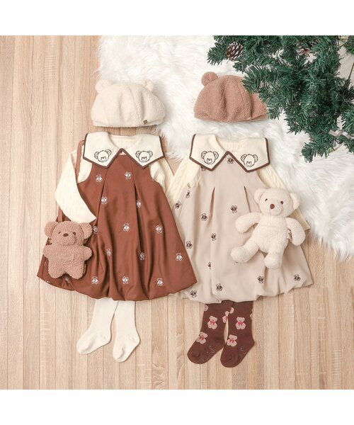 apres les cours（アプレレクール）の「【リンク】tiny bear セーラーニット（ニット/セーター・キッズ・アイボリー/レッド・80/90/100/110/120）」の17枚目の写真