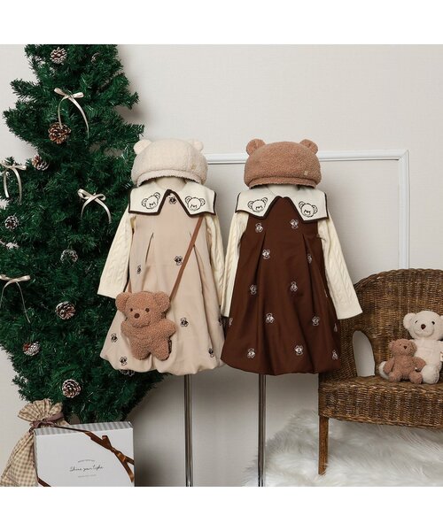 apres les cours（アプレレクール）の「【リンク】tiny bear セーラーニット（ニット/セーター・キッズ・アイボリー/レッド・80/90/100/110/120）」の22枚目の写真