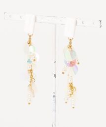 【atelier*mio】クレイ × ドットスパンコール costume jewelry pierce