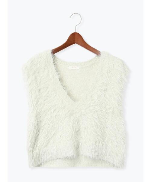 Te chichi（テチチ）の「ロングラメシャギーベスト（ニット/セーター・レディース・オフホワイト/チャコールグレー/ブラック・F）」の19枚目の写真