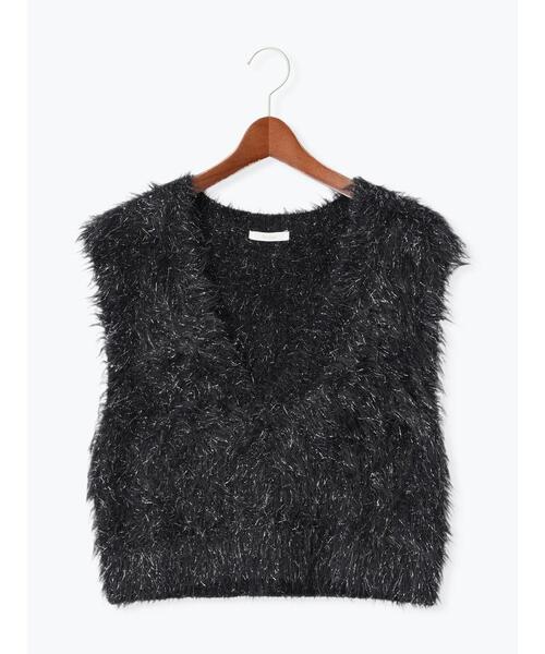 Te chichi（テチチ）の「ロングラメシャギーベスト（ニット/セーター・レディース・オフホワイト/チャコールグレー/ブラック・F）」の20枚目の写真