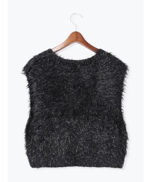 Te chichi（テチチ）の「ロングラメシャギーベスト（ニット/セーター・レディース・オフホワイト/チャコールグレー/ブラック・F）」の21枚目の写真