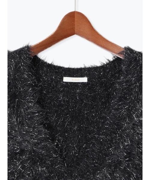 Te chichi（テチチ）の「ロングラメシャギーベスト（ニット/セーター・レディース・オフホワイト/チャコールグレー/ブラック・F）」の22枚目の写真