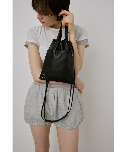 アウトポケット巾着ミニショルダー / 軽量（ショルダーバッグ