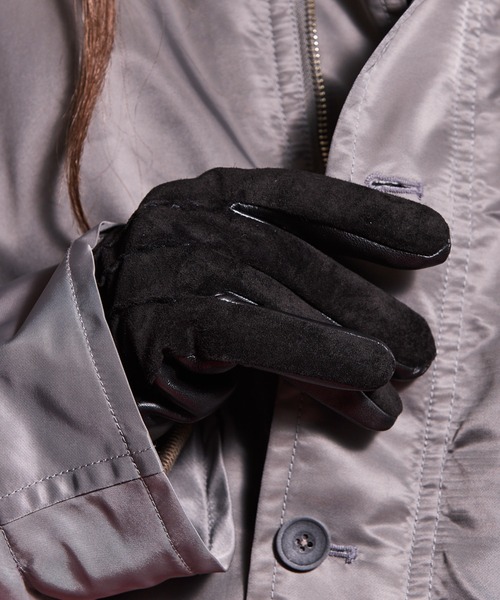 UNISEX》Pig Suede x Goat Leather Gloves/ピグスエード×ゴートレザー
