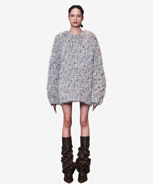 POOLDE（プールデ）の「【POOLDE/プールデ】Melted Boots Brown/ロングブーツ/ギャザー（ブーツ・レディース・ブラウン・38/37）」の6枚目の写真