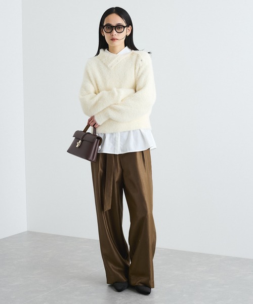 VIS(ビス)の「メタルボタンニットプルオーバー(ニット/セーター・レディース・オフホワイト/ベージュ系その他/ライトグリーン・FREE)」の6枚目の写真