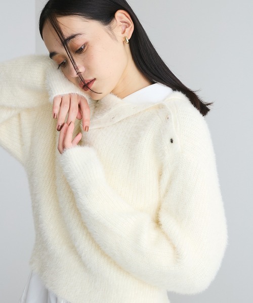 VIS(ビス)の「メタルボタンニットプルオーバー(ニット/セーター・レディース・オフホワイト/ベージュ系その他/ライトグリーン・FREE)」の22枚目の写真