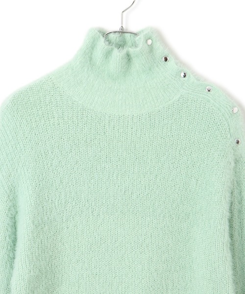 VIS(ビス)の「メタルボタンニットプルオーバー(ニット/セーター・レディース・オフホワイト/ベージュ系その他/ライトグリーン・FREE)」の19枚目の写真