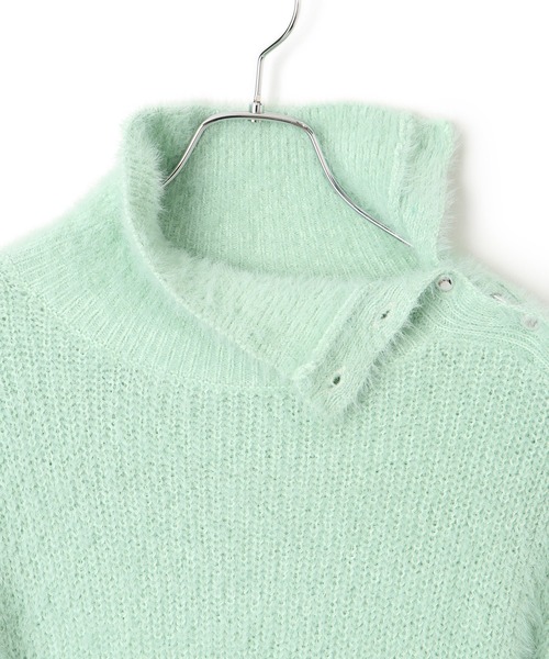 VIS(ビス)の「メタルボタンニットプルオーバー(ニット/セーター・レディース・オフホワイト/ベージュ系その他/ライトグリーン・FREE)」の18枚目の写真