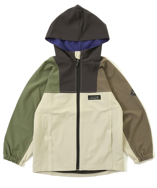 KRIFF MAYER Kid's Collection（クリフメイヤーキッズコレクション）の「クリーネスアクティブマンパ（マウンテンパーカー・キッズ・オリーブ/アイボリー/グレイッシュベージュ/チャコール/カラフル・150/140/130/120/170/160）」の5枚目の写真