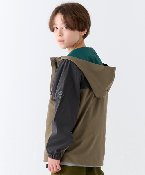 KRIFF MAYER Kid's Collection（クリフメイヤーキッズコレクション）の「クリーネスアクティブマンパ（マウンテンパーカー・キッズ・オリーブ/アイボリー/グレイッシュベージュ/チャコール/カラフル・150/140/130/120/170/160）」の9枚目の写真