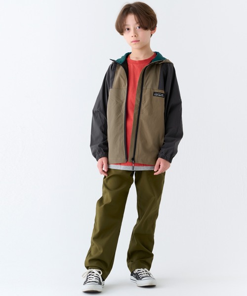 KRIFF MAYER Kid's Collection（クリフメイヤーキッズコレクション）の「クリーネスアクティブマンパ（マウンテンパーカー・キッズ・オリーブ/アイボリー/グレイッシュベージュ/チャコール/カラフル・150/140/130/120/170/160）」の11枚目の写真