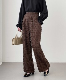 ABITOKYO | ハイウエストフリンジジャカードセミワイドパンツ(その他パンツ)