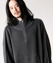 NO ID.（ノーアイディ）の「ボリュームネックニットハーフZIP-PO(プルオーバー)（ニット/セーター・メンズ）」