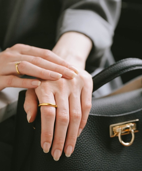 Ops.（オプス）の「リング シルバー925 指輪 レディース 金属アレルギー対応【AUREOLA アウレオラ3mm】（リング・レディース・イエローゴールド/シルバー・15号/13号/11号/9号/7号）」の2枚目の写真