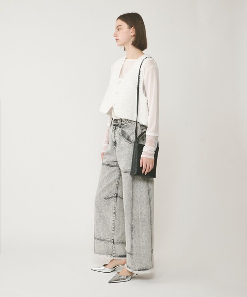 GRACE CONTINENTAL（グレースコンチネンタル）の「ADD CULUMN BEND　BAG（トートバッグ・レディース・ホワイト/ブラック・FREE）」の9枚目の写真