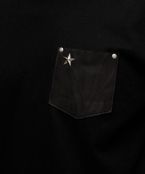 Schott　ワンスター　ロンT　レザーポケット　ショット　古着 Schott N.Y.C ショット 218W WOMENS ラムレザー ONE STAR