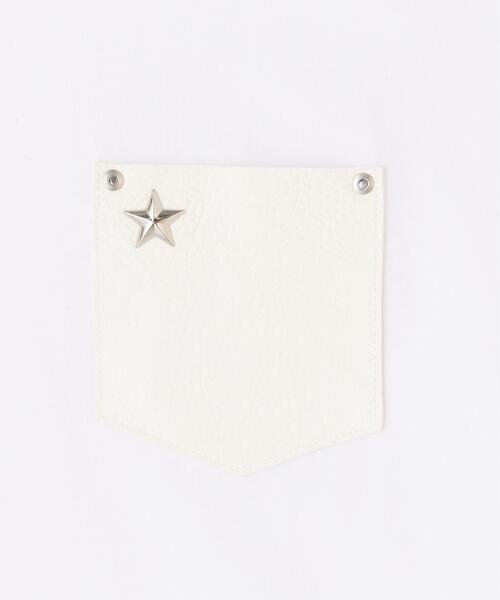 Schott(ショット)の「Schott/ショット/ONE STAR LEATHER POCKET T-SHIRT/ワンスター レザーポケット Tシャツ(Tシャツ/カットソー・メンズ・ホワイト/ブラック・M/2XL/XL/L/S)」の14枚目の写真
