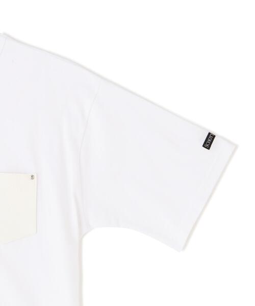 Schott(ショット)の「Schott/ショット/ONE STAR LEATHER POCKET T-SHIRT/ワンスター レザーポケット Tシャツ(Tシャツ/カットソー・メンズ・ホワイト/ブラック・M/2XL/XL/L/S)」の15枚目の写真