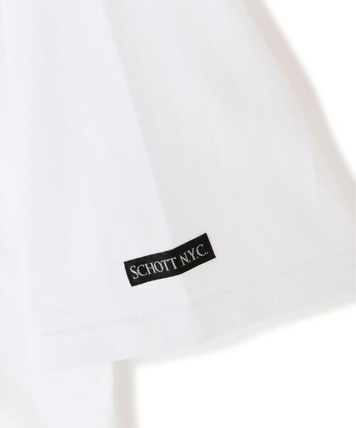 Schott(ショット)の「Schott/ショット/ONE STAR LEATHER POCKET T-SHIRT/ワンスター レザーポケット Tシャツ(Tシャツ/カットソー・メンズ・ホワイト/ブラック・M/2XL/XL/L/S)」の16枚目の写真