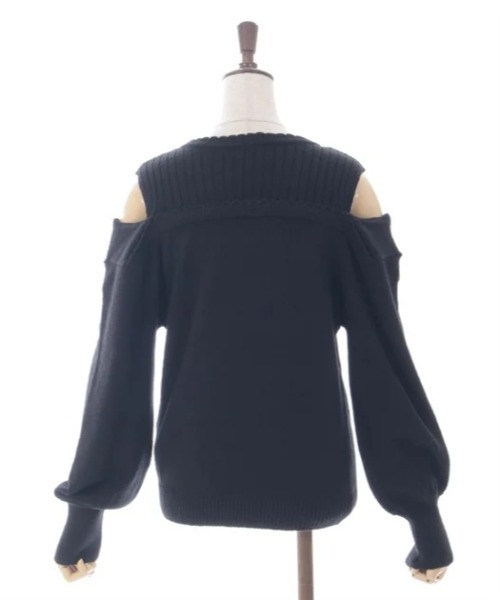 axes femme(アクシーズファム)の「レイヤード風ニット(ニット/セーター・レディース・ピンク/キナリ/ブラック・FREE)」の18枚目の写真